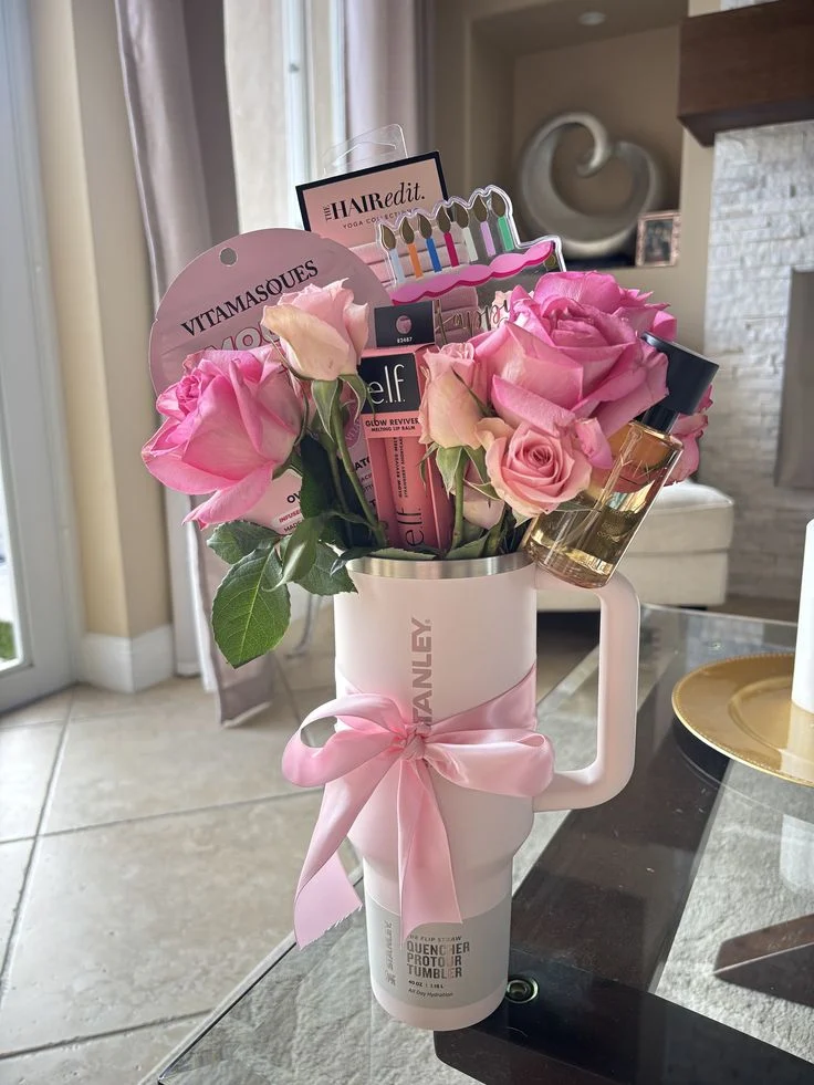 Termo con flores