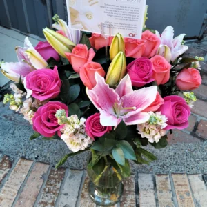 Jarrón Primavera Rosas & Lirios